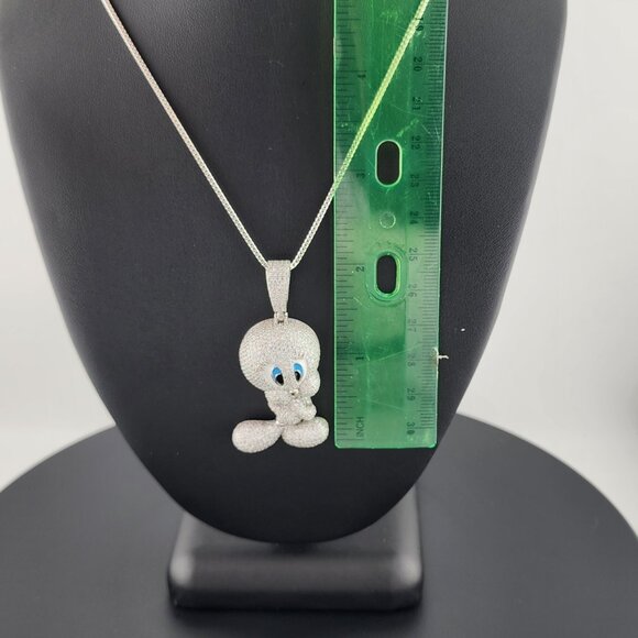 Brand New 925 Silver Tweety Bird Necklace – Cute Cartoon Charm Pendant - Picture 6 of 8